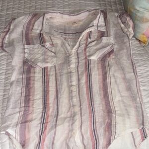 Striped Button-Up Shirt